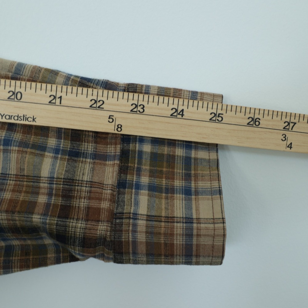 Pendleton Hiker‎ Shirt Men's XL Tan/Brown Plaid Long Sleeve Woven Cotton Outdoor - Picture 11 of 12